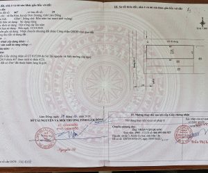 Sổ hồng riêng đất 2 mặt tiền Đơn Dương